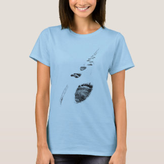 Polar Bear Footprints Tshirt Climate Cange pln lt
