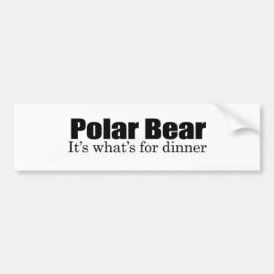 Polar Bear for dinner Bumper Sticker