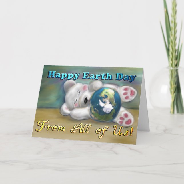 Polar Bear From All of Us earth day card (Front)