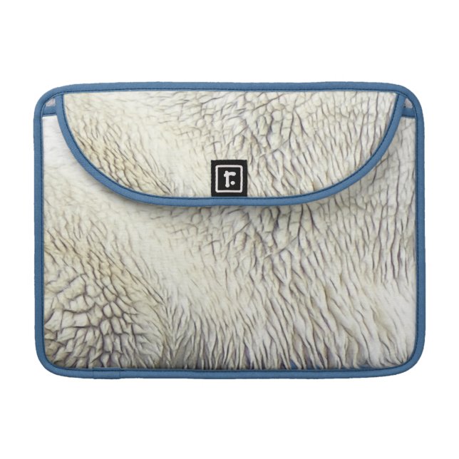 Polar Bear Fur MacBook Sleeve (Front Closed)