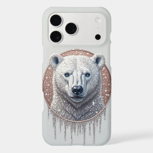 Polar Bear Geometric Portrait Warm Neutral Tones