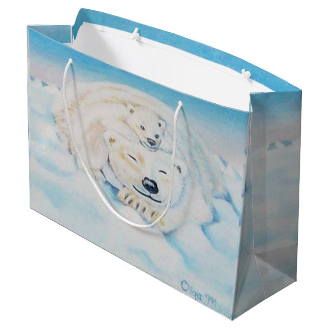 Polar bear gift bag (Back Angled)