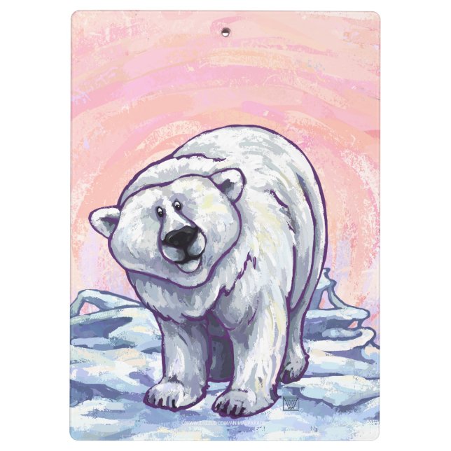Polar Bear Gifts & Accessories Clipboard (Back)