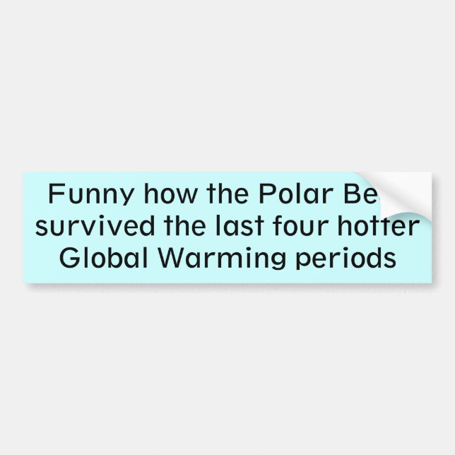 Polar Bear Global Warming Bumper Sticker (Front)