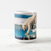 Polar Bear Global Warming Climate Inspirational  Coffee Mug (Center)