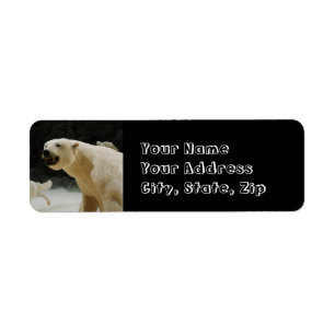 Polar Bear Grin Return Address Label