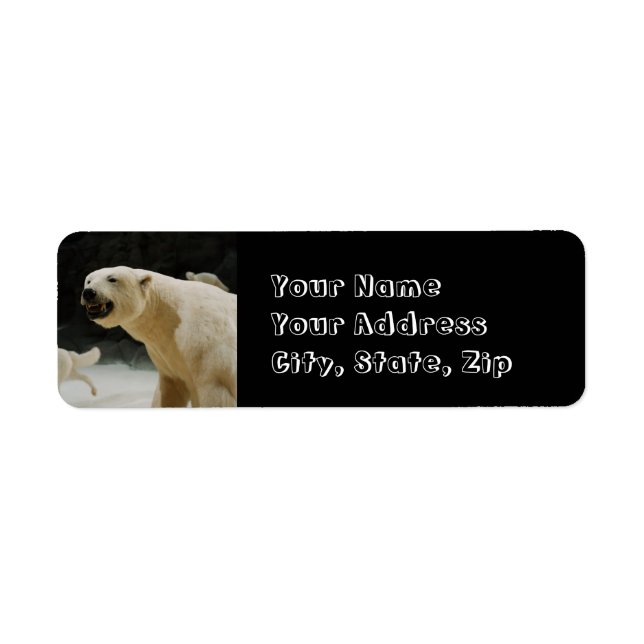 Polar Bear Grin Return Address Label (Front)