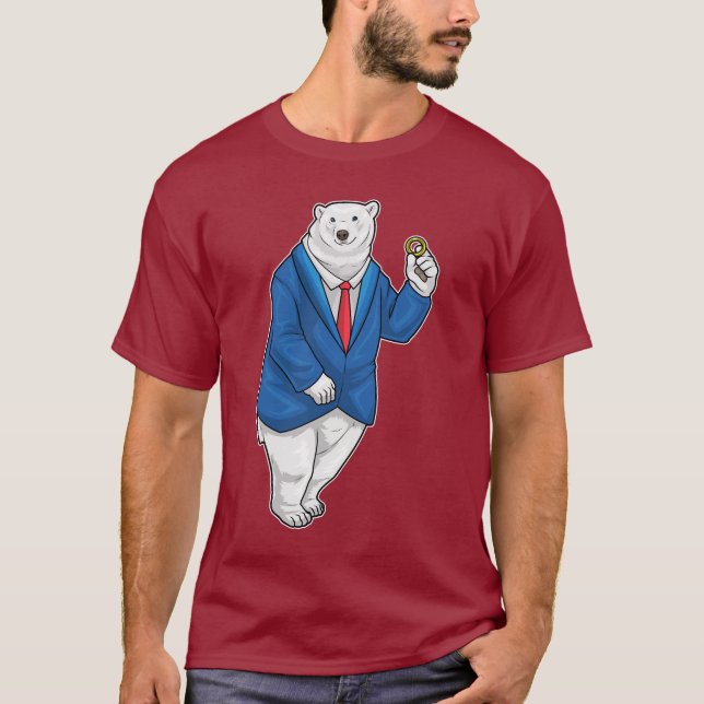 Polar bear Groom Wedding ring Wedding T-Shirt (Front)