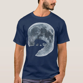 Polar Bear Halloween Costume Moon Silhouette T-Shirt