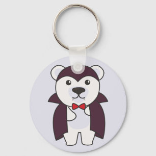 Polar Bear Halloween Cute Devil Kids Vampire Keych Key Ring
