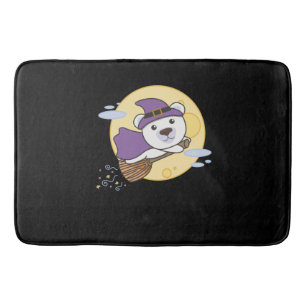 Polar Bear Halloween Witch Kids Witches Costume Bath Mat