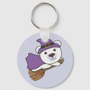 Polar Bear Halloween Witch Kids Witches Costume Ke Key Ring