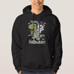 Polar Bear Happy Halloween T-rex Mummy Costume Hoodie