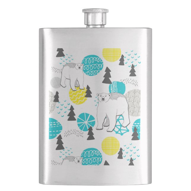 Polar bear hip flask (Front)