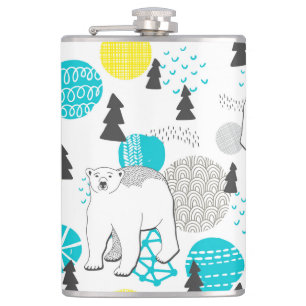 Polar bear hip flask