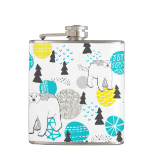 Polar bear hip flask