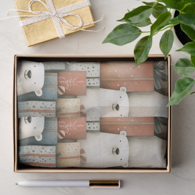 Polar Bear Holiday Tissue Paper (Gift)