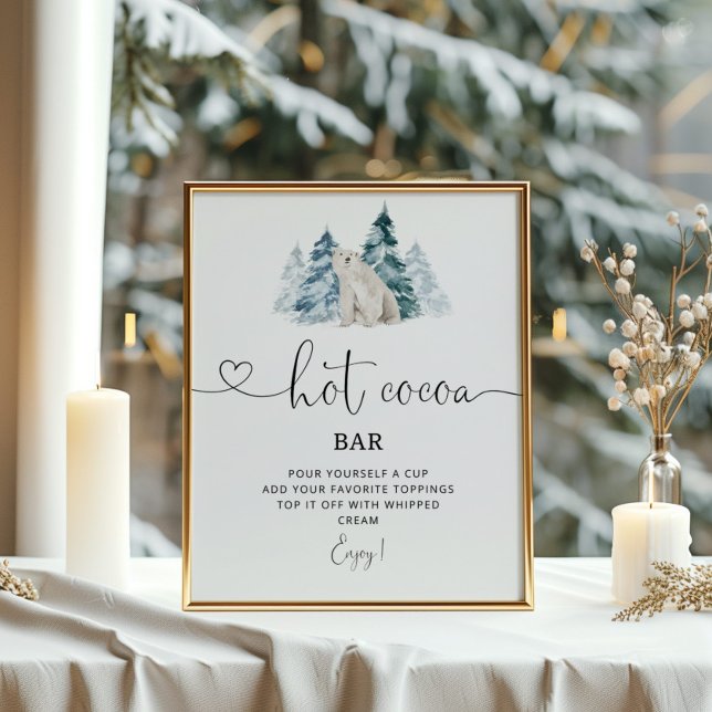 Polar bear Hot cocoa bar Poster (Creator Uploaded)