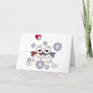 Polar Bear Hug Holiday Card