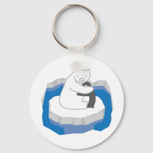 Polar Bear Hug Key Ring