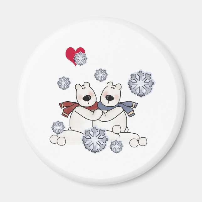 Polar Bear Hug Magnet (Front)