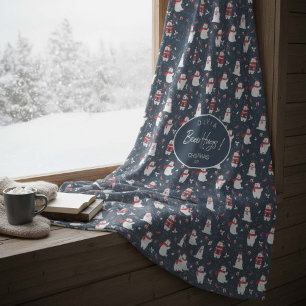 Polar Bear Hugs Christmas Year ID851 Fleece Blanket