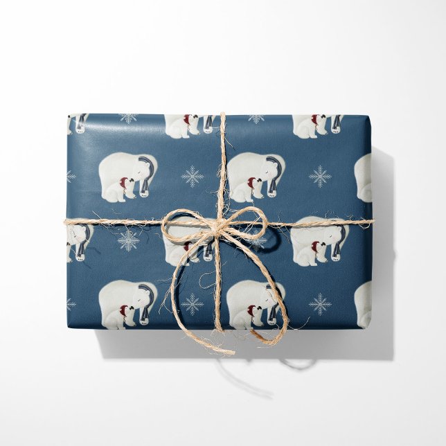 Polar Bear Hugs Holiday Wrapping Paper (Creator Uploaded)