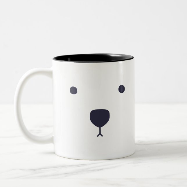 Polar Bear Hugs Two-Tone Coffee Mug (Left)