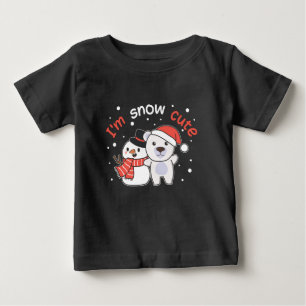 Polar Bear I'm Snow Cute Snowman Snow Pun Baby T-Shirt