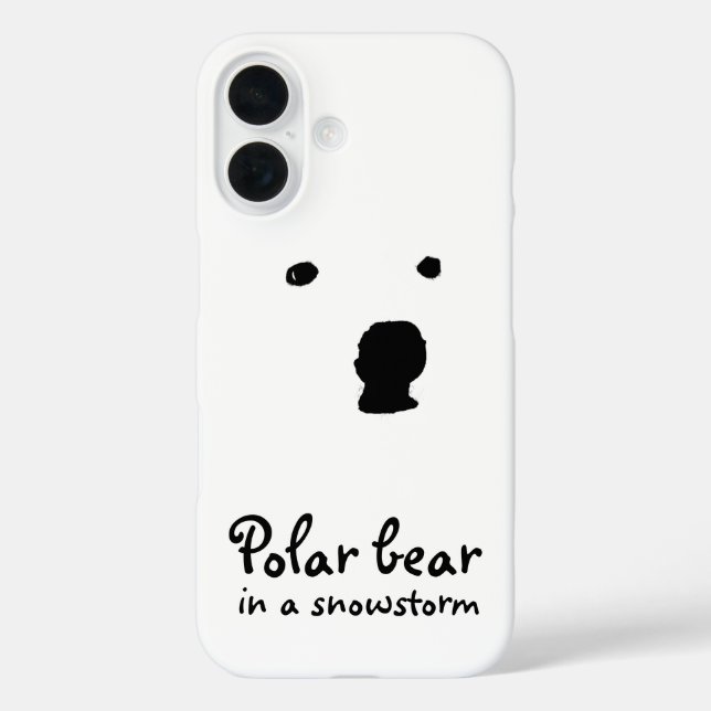 Polar Bear in a snowstorm  t-shirt Case-Mate iPhone Case (Back)