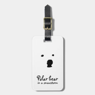 Polar Bear in a snowstorm  t-shirt Luggage Tag
