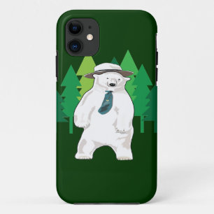 polar bear in the forest iPhone 11 case