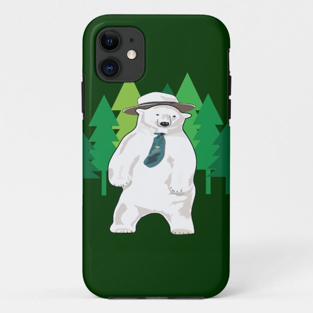 polar bear in the forest Case-Mate iPhone case (Back)
