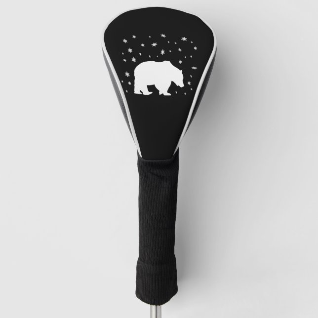 Polar Bear In The Snow Golf Head Cover (Front)