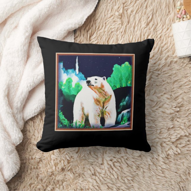 Polar Bear in The Wild. Buy Now Cushion (Blanket)
