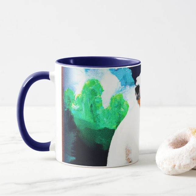 Polar Bear in The Wild. Buy Now Mug (With Donut)