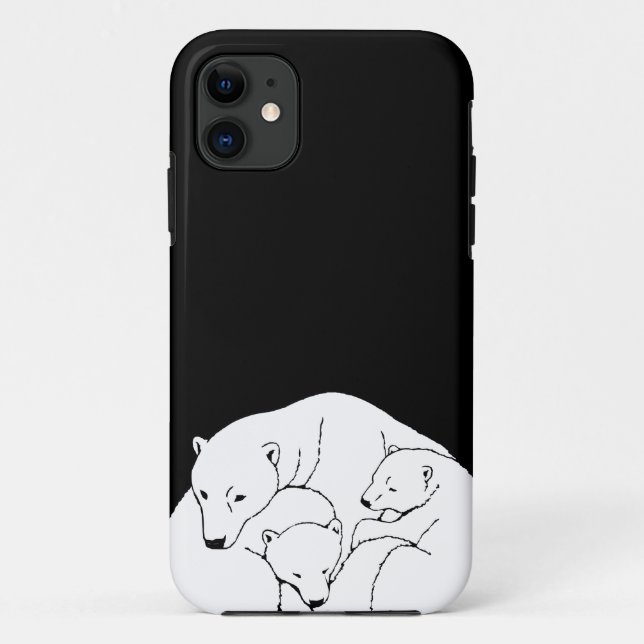 Polar Bear IPhone 5 Case 3 Bears Iphone Case (Back)