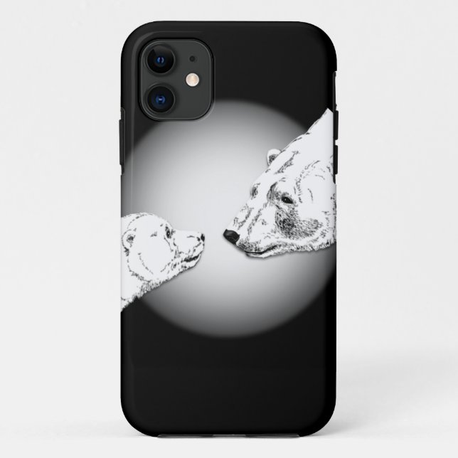 Polar Bear Iphone 5 Case Bear Art Gifts (Back)