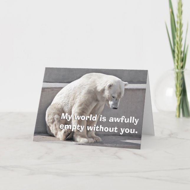 Polar Bear is missing you Card (Front)