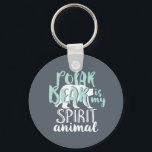 Polar Bear Is My Spirit Animal Cute Animal Lover Key Ring<br><div class="desc">Polar Bear Is My Spirit Animal. Inspirational and motivational design to raise awareness on global warming, climate change and rising earth temperature. This polar bear lover merchandise is for wildlife conservation campaign. Perfect to raise awareness on polar bear rescue, conservation and protection. Great Christmas gift and birthday present for family...</div>
