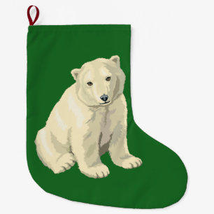 Polar Bear Large Christmas Stocking