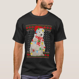 Polar Bear Lights Ugly Sweater Santa Polar Bear Ch