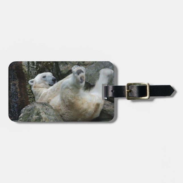 Polar Bear Luggage Tag (Front Horizontal)