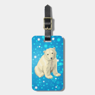 polar bear luggage tag