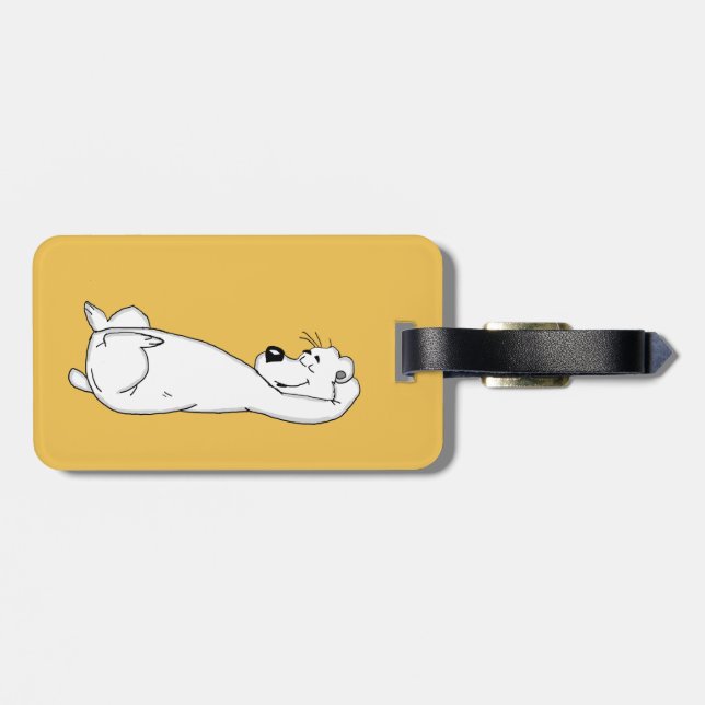 Polar bear luggage tag (Back Horizontal)