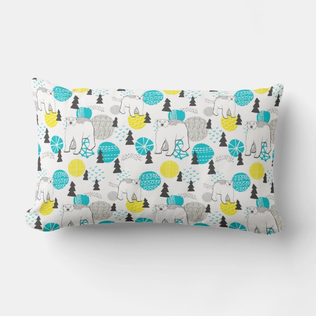 Polar bear lumbar cushion (Front)