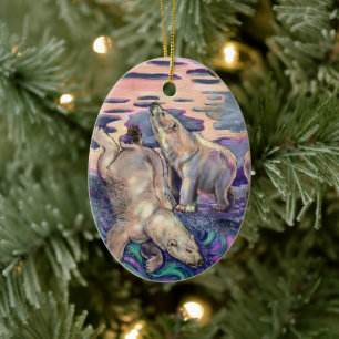 Polar Bear Magic Ceramic Ornament