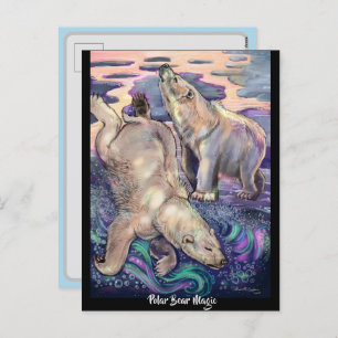 Polar Bear Magic Magnet Holiday Postcard