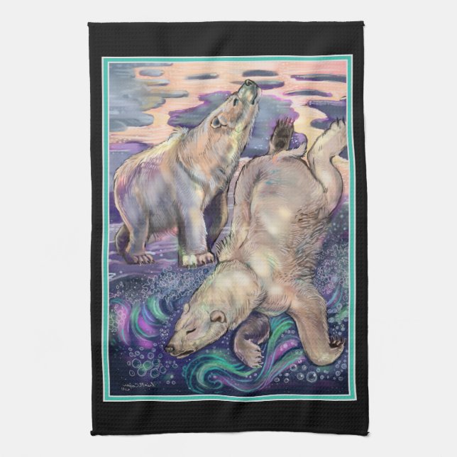 Polar Bear Magic Tea Towel (Vertical)