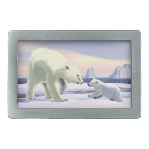 Polar Bear - Mama Nose Best Belt Buckle